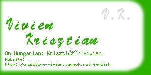 vivien krisztian business card